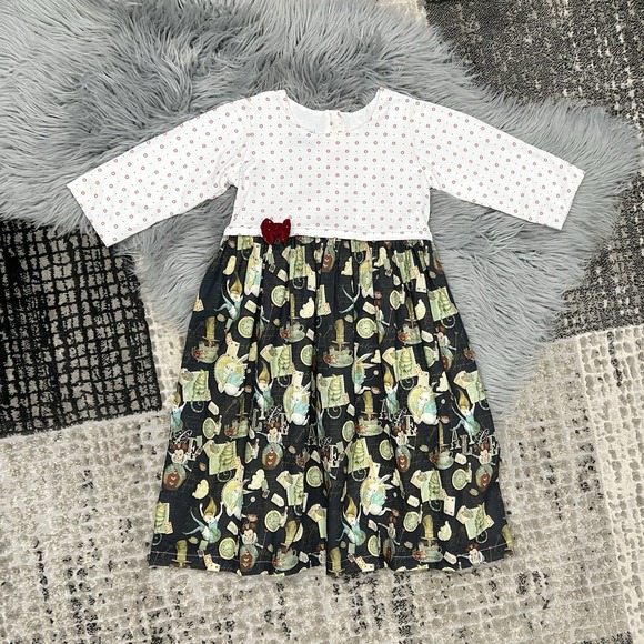 Bognar & Piccolini Girls Alice In Wonderland 3/4 Sleeve Dress NWT Size 5Y ($145)